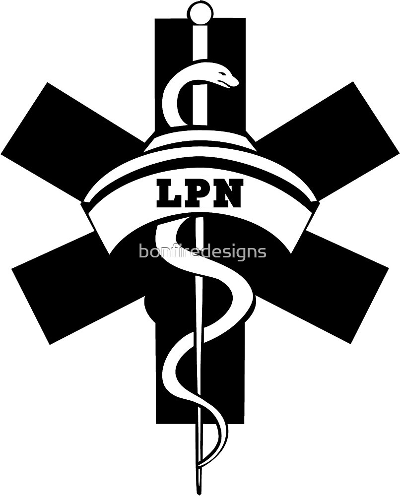 lpn nurses medical symbol by bonfiredesigns redbubble