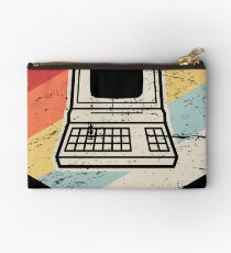 Vintage Retro Computer Icon | Computer Nerd Design Studio Pouch