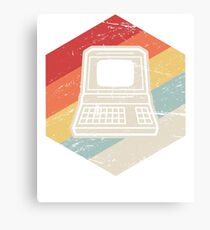 Vintage Retro Computer Icon | Computer Nerd Design Canvas Print