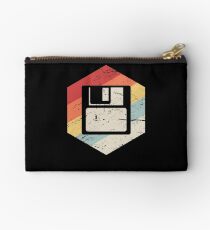 Retro Vintage Floppy Disc Icon | Computer Nerd Design Studio Pouch