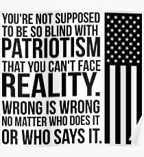 Blinder Patriotismus | Afroamerikaner | Schwarze Leben Poster
