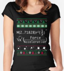 Lustiges Physik-Weihnachtsstrickjacke-T-Shirt-Fröhliches Weihnachten in der Physik für Frauen-Männer Tailliertes Rundhals-Shirt