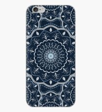 Schwarz Weiß Blau Mandala iPhone-Hülle & Cover