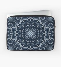 Funda para portátil Mandala azul blanco negro