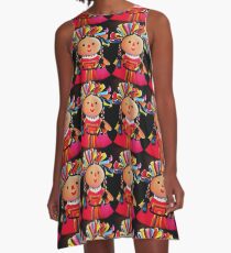 Mexican Maria Doll Black A-Line Dress