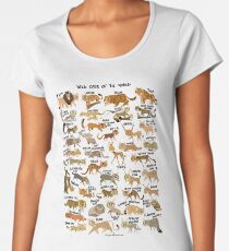 Wildkatzen der Welt Premium Rundhals-Shirt