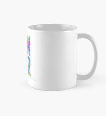 SUMMER Surf's Up Tropical Flowers & Ocean Waves Mug