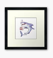 Shark says Hi Framed Print