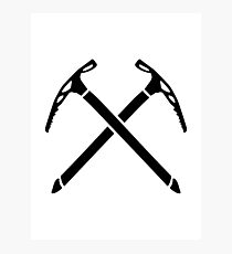 Ice climbing picks axe Photographic Print