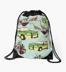 Jurassic Ride Drawstring Bag