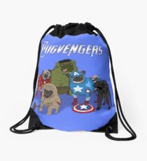 The Pugvengers Drawstring Bag