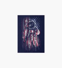 Astronaut Flag Art Board