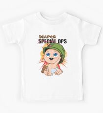 Diaper ops - Funny parody design Kids Tee