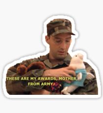 arrested development, buster bluth - awards from army Sticker