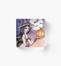 Adrianna - Pumpkin Witch Acrylic Block