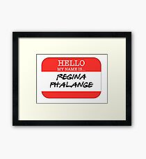 Hello My Name Is Regina Phalange Framed Print