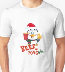 Funny Beer Pong Penguin Christmas Item - Ponguin Unisex T-Shirt