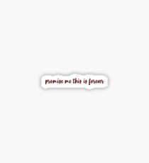 promise me this is forever Sticker