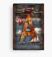 Steampunk - Alphabet - A is for Adventure Canvas Print