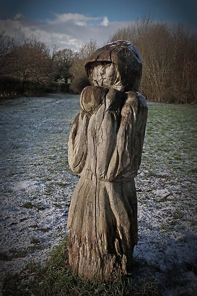 Grappenhall wooden carved statue