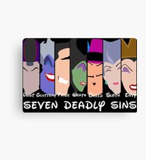 The Seven Deadly Villains Canvas Print