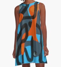 Dance 3 Organic Abstraction A-Line Dress