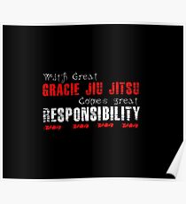With great Gracie Jiu Jitsu comes great responsibility Poster