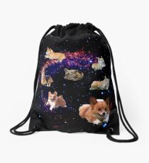 Space Corgis Drawstring Bag