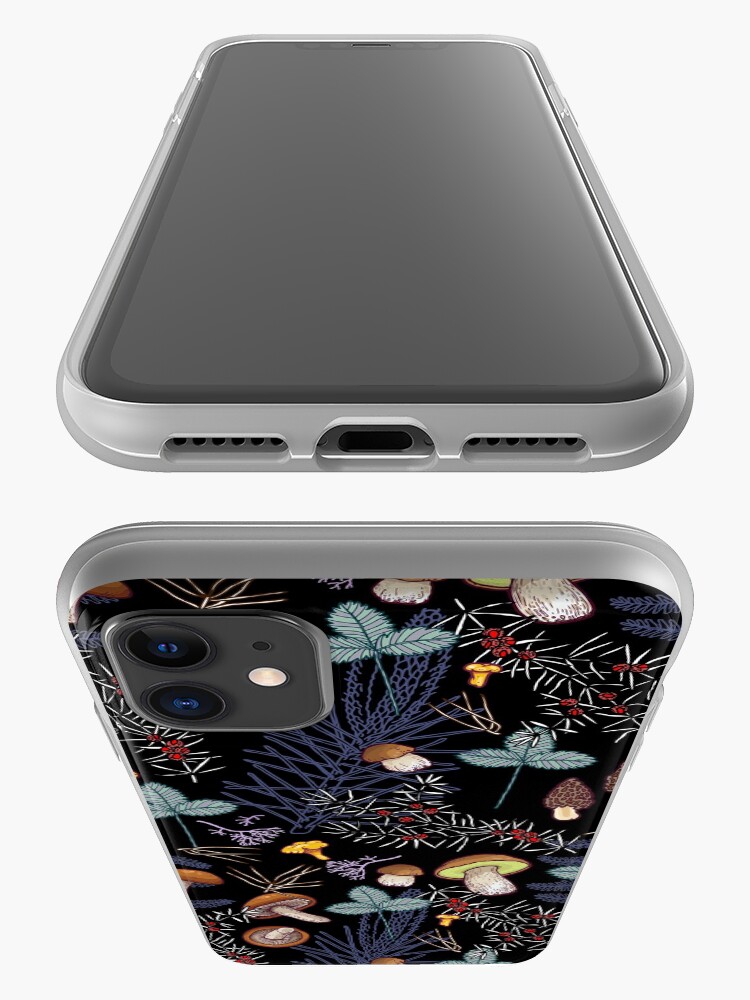 Alternate view of dark wild forest mushrooms iPhone Case & Cover