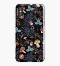 dark wild forest mushrooms iPhone Case