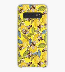 Yellow lemon and bee garden. Case/Skin for Samsung Galaxy