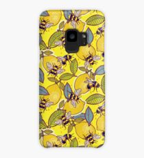 Yellow lemon and bee garden. Case/Skin for Samsung Galaxy