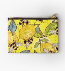 Yellow lemon and bee garden. Studio Pouch