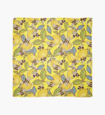 Yellow lemon and bee garden. Scarf