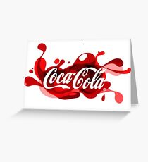 Coca-Cola Splash Logo Greeting Card
