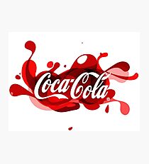 Coca-Cola Splash Logo Photographic Print