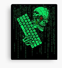 Computer Code Monster Hacker Gamer Coder Canvas Print