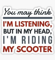 In my head; scooter Sticker