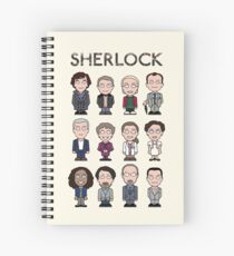 Sherlock and Friends (poster/card/notebook) Spiral Notebook