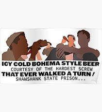 Shawshank Redemption - Roof top scene - beer scene Poster