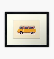 Vintage Hippie Camping Van Framed Print
