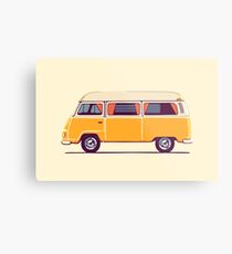 Vintage Hippie Camping Van Metal Print