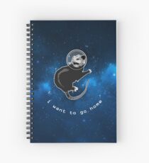 Space Possum - Funny Introvert Anxiety Outer Space Design Spiral Notebook