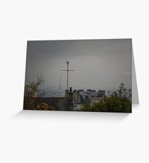 Foggy Eiffeltower Greeting Card