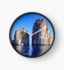 Faraglioni Rocks off the coast of Capri, Italy #art #decor #Italy #Capri #Amalfi Clock