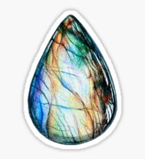 Colored pencils labradorite stone Sticker