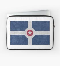 Indianapolis City Flag/Map Laptop Sleeve
