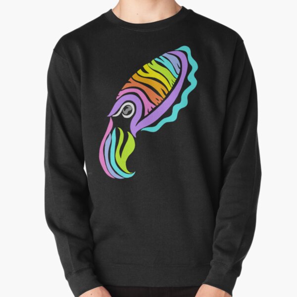 Deep-sea Neon - Tribalish Cuttlefish Pullover Sweatshirt