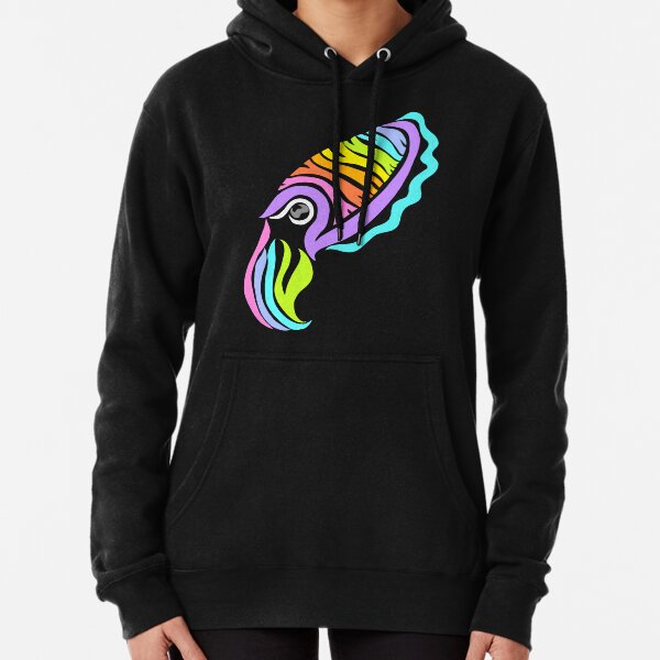 Deep-sea Neon - Tribalish Cuttlefish Pullover Hoodie
