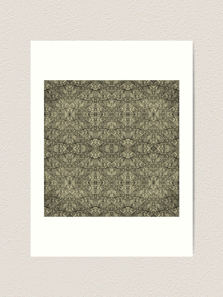 Alternate view of Kaleidoscope Vintage Endpaper (sepia) Art Print